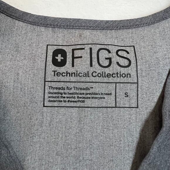 FIGS Technical Collection V-Neck Casma Three-Pocket Scrub Top Size Small - Picture 4 of 9
